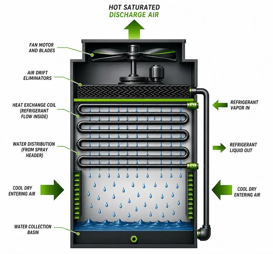 Evaporative condenser 
