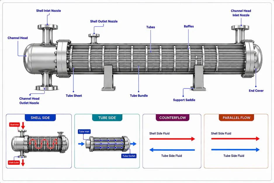 Fixed tube sheet heat exchanger 