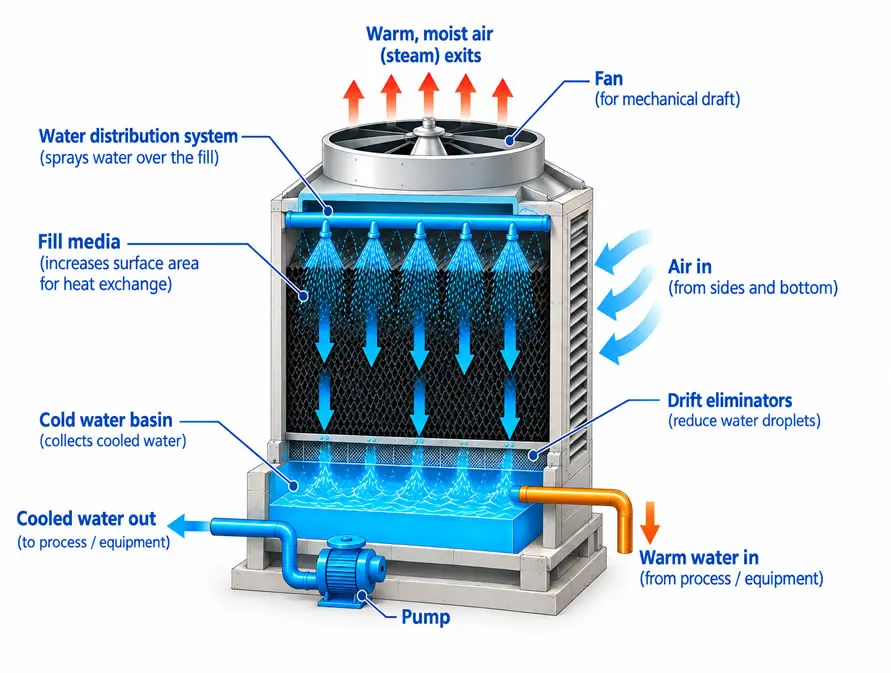 How Does a Water Cooling Tower Work