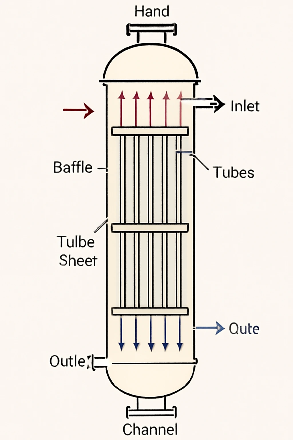 Vertical Shell and Tube Heat Exchanger design