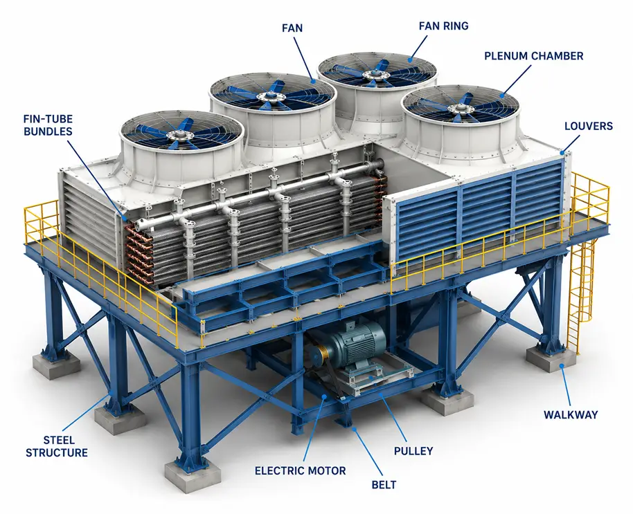 how does a Fin Fan Cooler work
