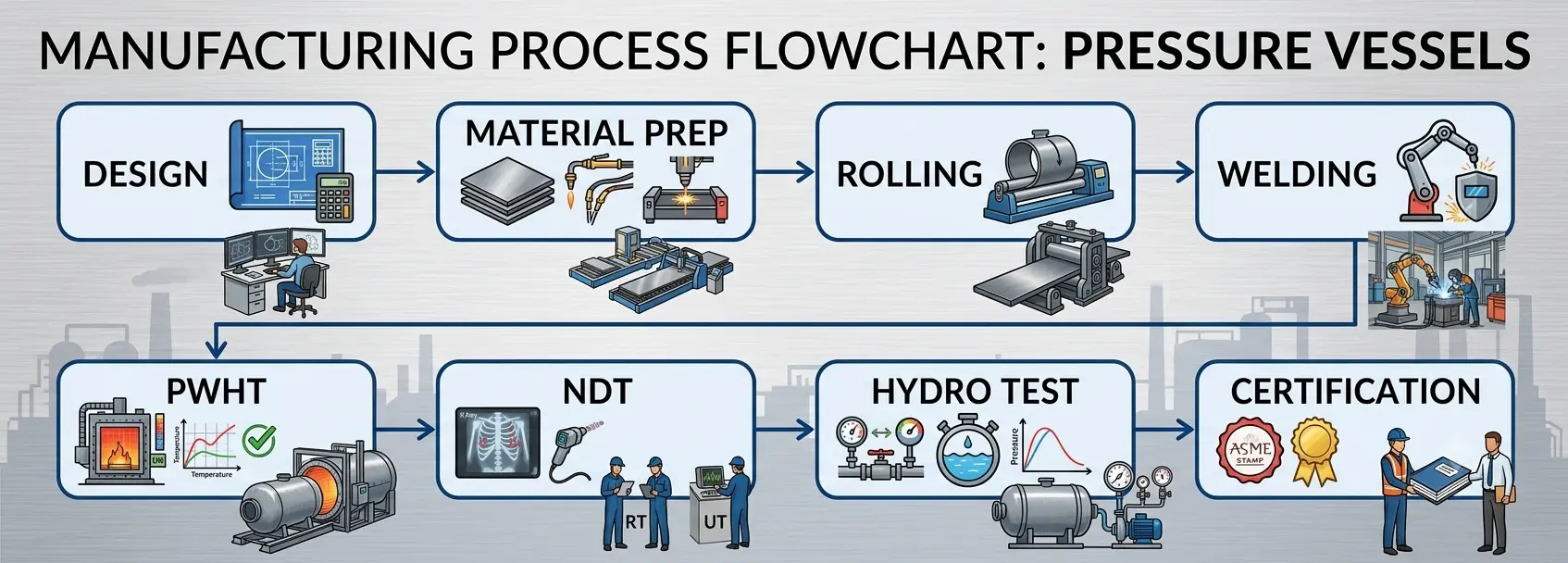 Pressure vessel manufacturing process 