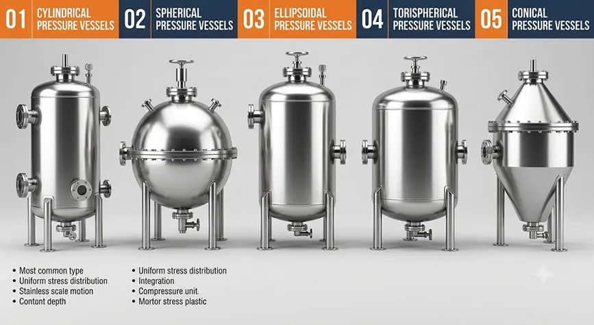 Pressure vessels Types