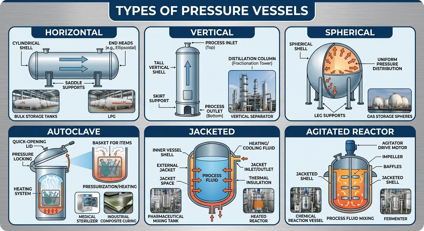 types of pressure vessels 